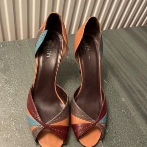 Multicolor Strappy Heels